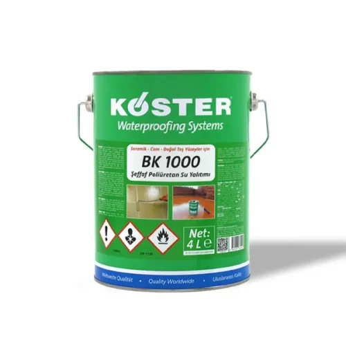 KÖSTER BK 1000 / 4 LT - Seramik Kaplı Balkonlar Için Su Yalıtımı (Şeffaf Poliüretan Esaslı)