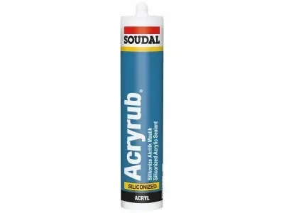 Soudal Acryrub Silikonize Mastik Beyaz 500 GR